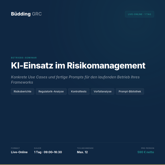 1-Tages Seminar: KI-Einsatz im Risikomanagement